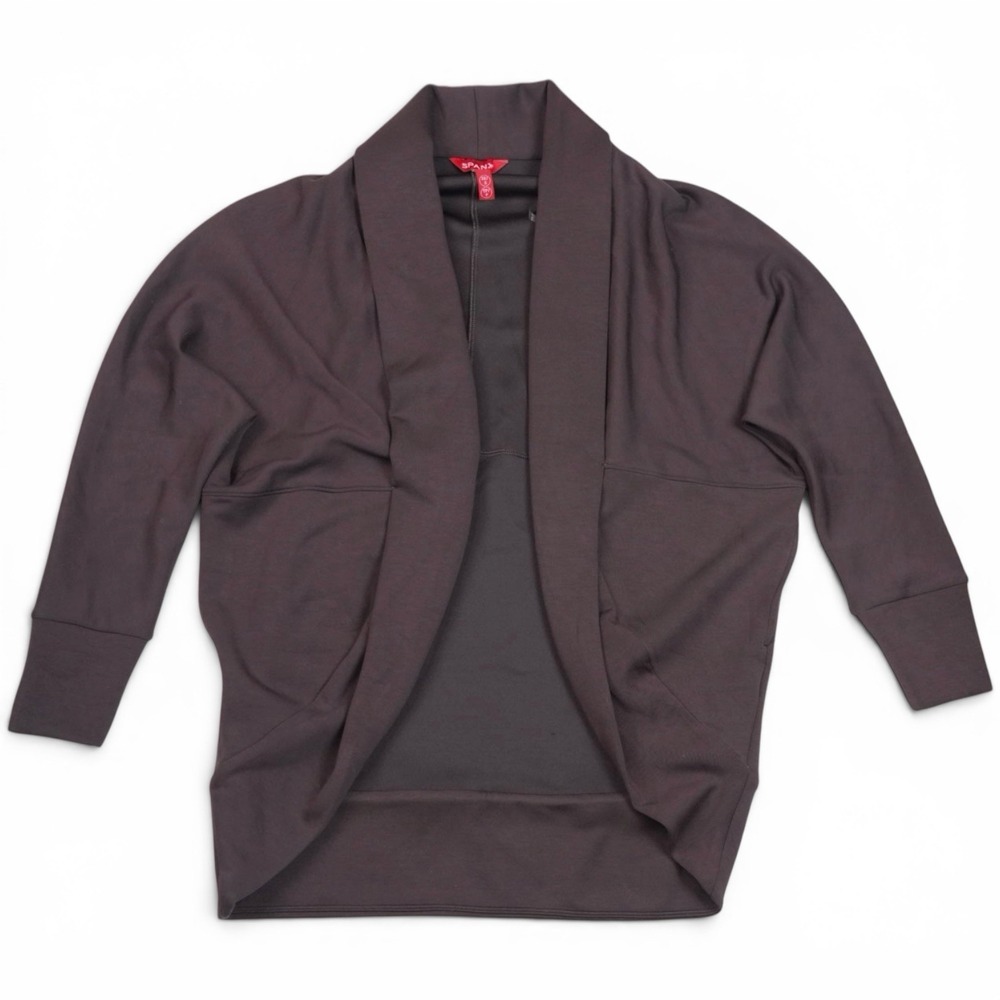 NWT Spanx AirEssentials Cocoon Cardigan XS/S Truffle Brown Open Front Pockets - Picture 2 of 7